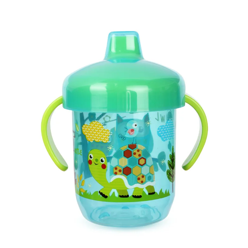 Anti Leak Baby Feeding Drinking Sippy Cup With Lids Double Handle Duckbill Children's Water Bottle BPA Free Kids Drinkware