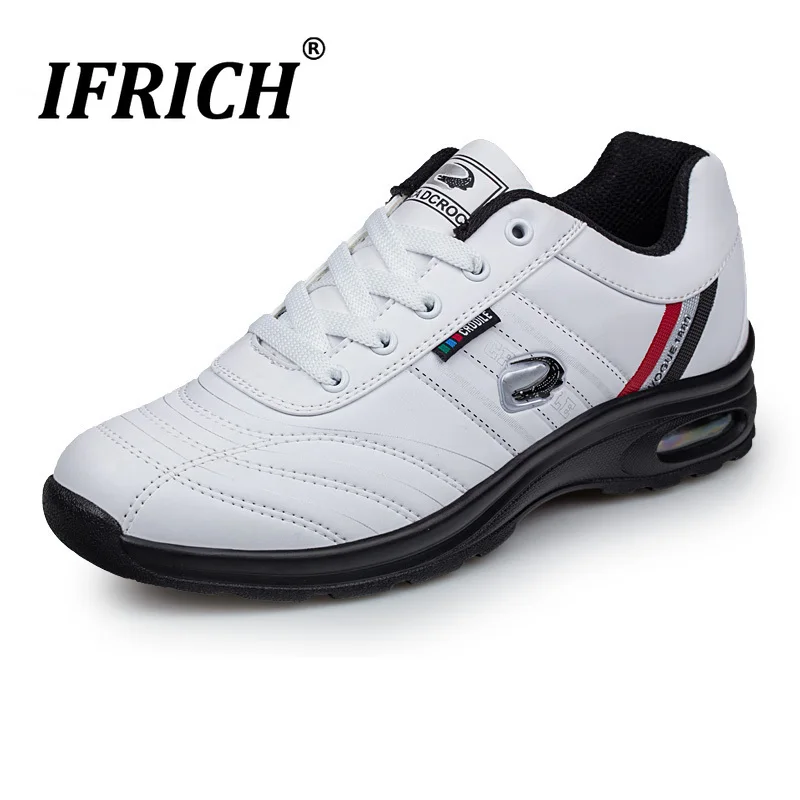 Men\'s Running Shoes Sport Athletic Sneakers Man Walking Gym Shoes Waterproof Leather Brand Cushion Training Tennis Golf Sneakers