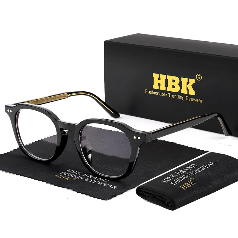 HBK Retro-Quadrat-Brille aus schlichtem Glas für Herren und Damen, Tr-Rahmen-Brille, hochwertige Komfortbrille, minimalistisch passend – Detail 3