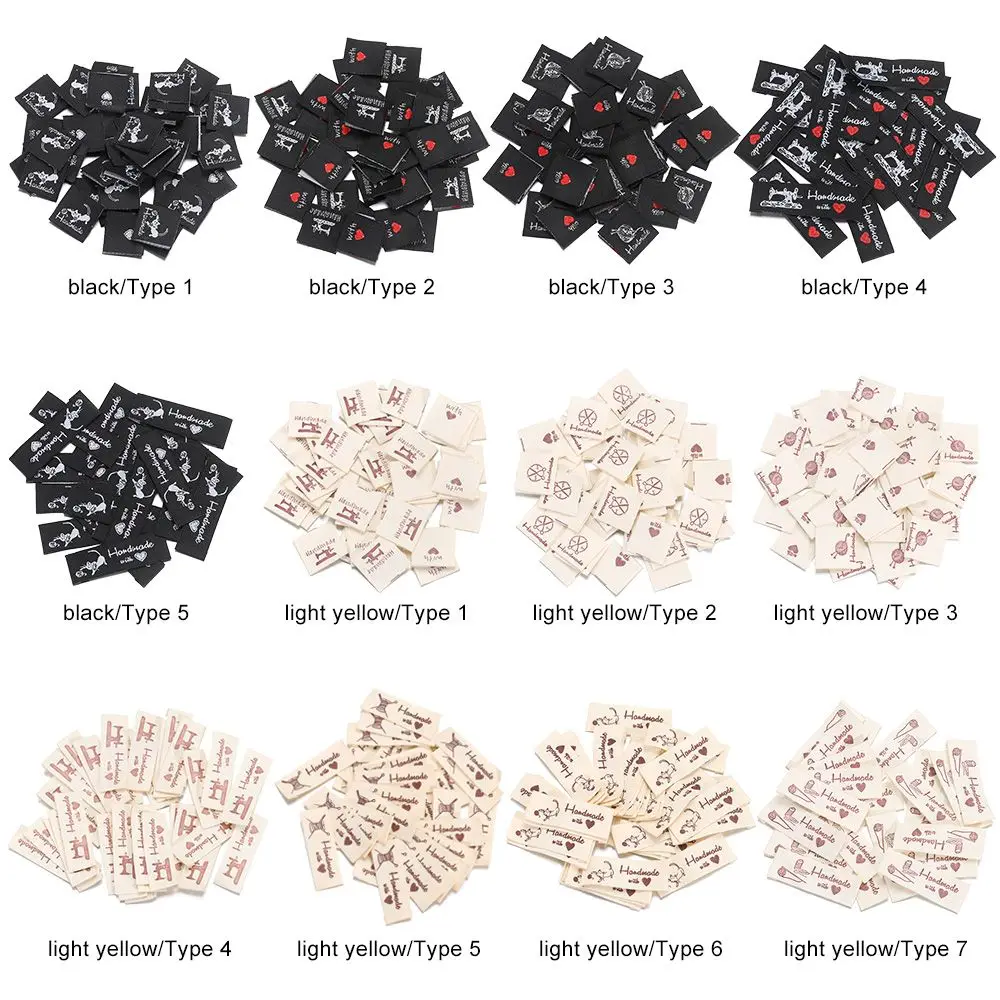 50PCS DIY 짠 용품 뜨개질 양모 공 의류 라벨 의류 액세서리 사랑 의류 태그로 수제