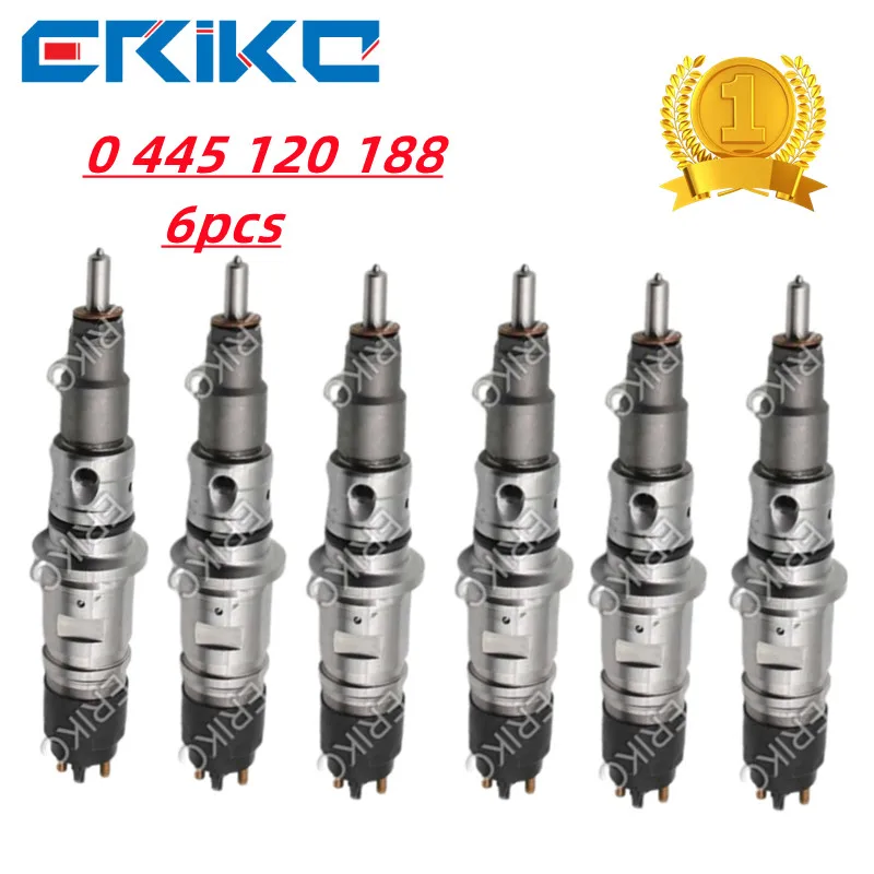 6pcs 0 445 120 188 Diesel Engine Parts Injector 0445120188 High Pressure Diesel Injection Nozzle 0445 120 188