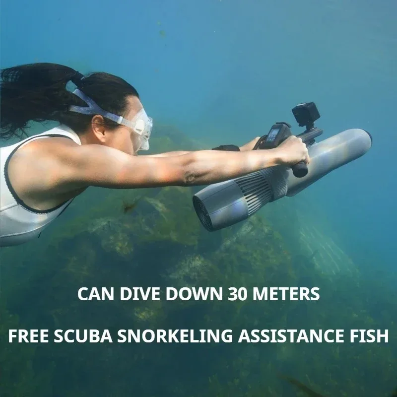 

700W 10km/h Underwater Thruster, Remote Display & Propeller Guard, Dual-Use SUP Kayak Thruster for Scuba Snorkeling