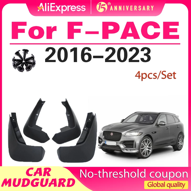 

Mudguard For Jaguar F-PACE 2016-2023 FPACE F PACE Front Rear Mudflaps Mudguards Car Accessories Splash Guard Fender Mud Flap