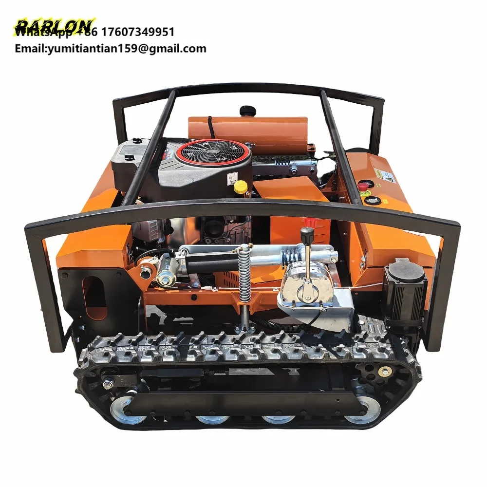 High Quality CE Approve Grass Cutting Machine Electric Remote Control Ai Robot Lawn Mower Crawler Brush Cutter for Agriculture