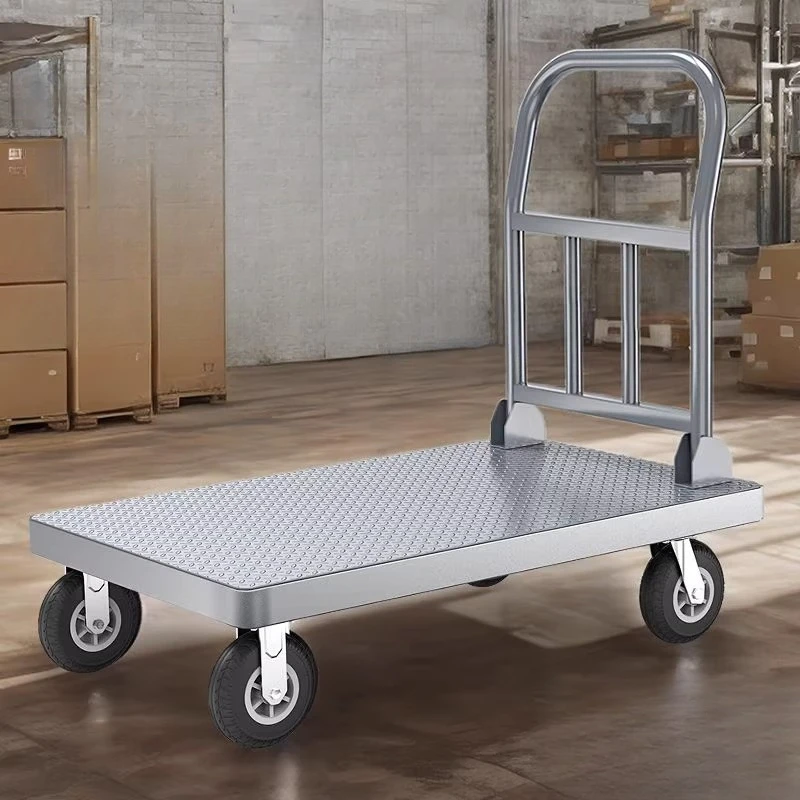Heavy duty flat truck, load-bearing steel plate truck, truck, folding trolley, trolley, widening trailer, silent trolley