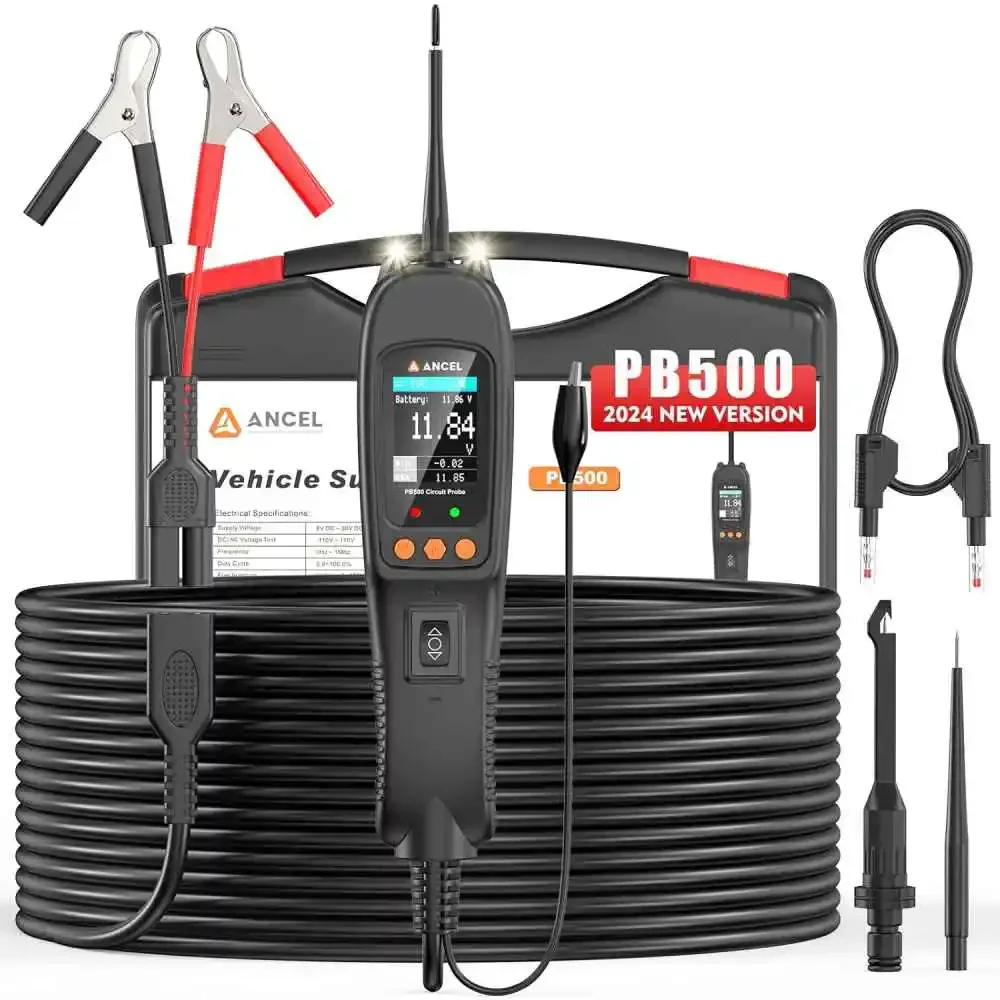 

ANCEL PB500 Power Circuit Probe Tester Kit Automotive Circuit Tester for Faster Troubleshooting AC/DC Voltage Resistance Diode