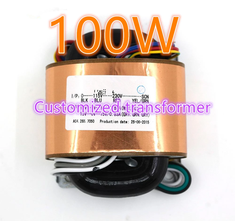 

100W Oxygen Free Copper R Transformer With Copper Foil Shielding Layer,Full Power, Accepts Customization Of Other Output Voltage