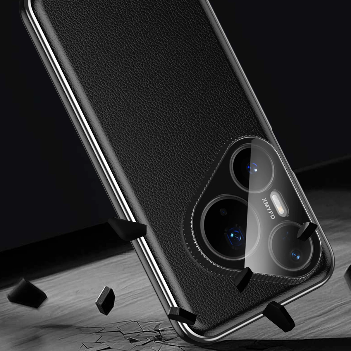 Plating Leather Wireless Charging Magnetic Case For Huawei Pura 80 Pro 70 Pro 80 Ultra, Built-in Camera Protection Phone Cover