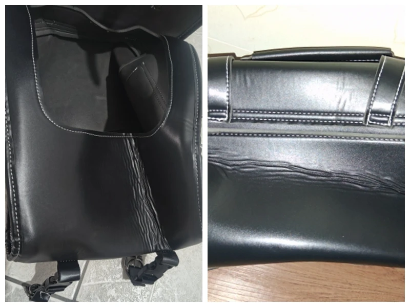 Retro PU leather motorcycle rear seat tail bag skull pattern