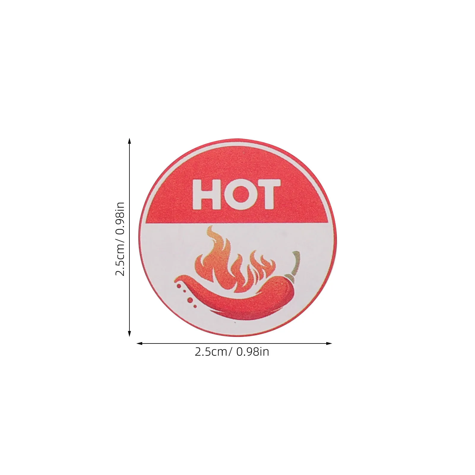 5 قطعة 5 لفات 4 مستويات ملصقات حارة ملصقات توابل مستديرة للصلصة الساخنة التوابل الجرار الفلفل الحار تحذير الشارات-حذر الطعام