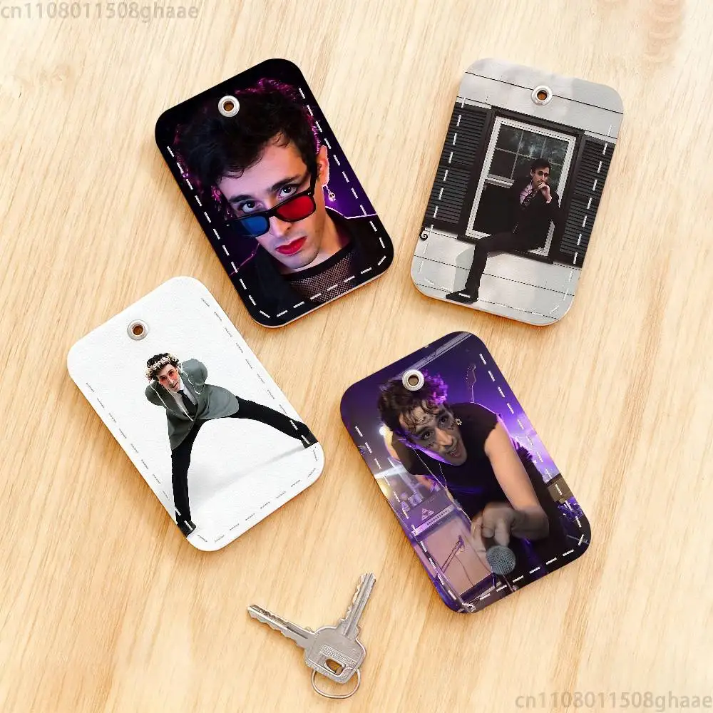 

Will Wood Rectangle Card Case Keychain Access Card Bag Key Tag Ring Leather Card Holder Key Ring Access