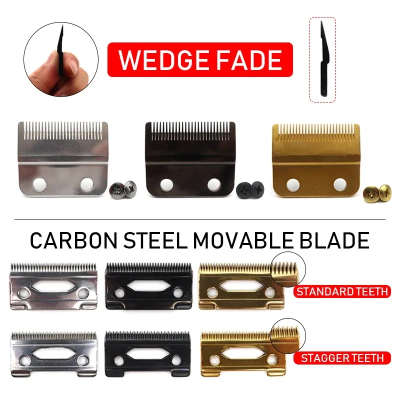 

Сменное фиксированное лезвие Wedge Fade, стандартное/стокерное подвижное лезвие из углеродистой стали для WAHL, аксессуары для профессиональной машинки для стрижки волос