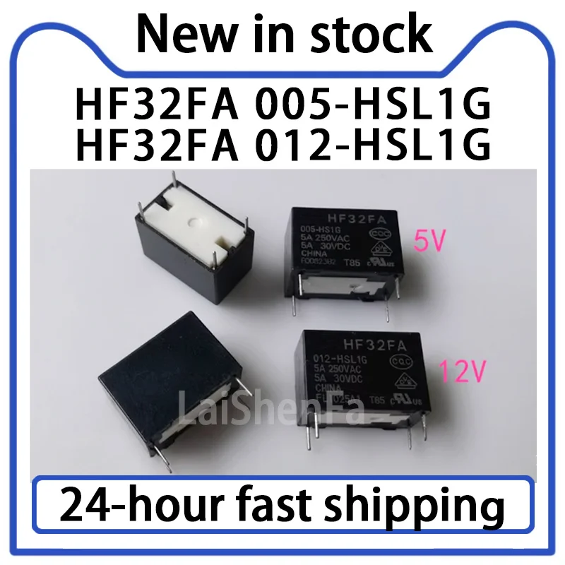 5PCS HF32FA 005-HSL1G 012-HSL1G Relay 4-pin 5A Original Stock