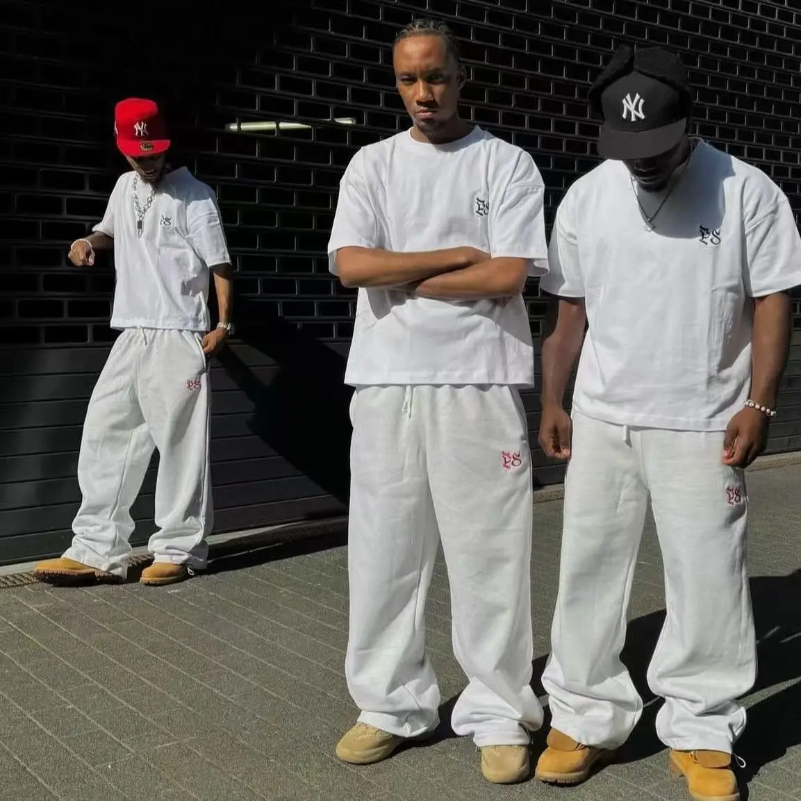 الموضة الأمريكية المطبوعة Sweatpants الهيب هوب شارع العليا عادية فضفاض بنطلون مستقيم السراويل الرجال النساء Y2K واسعة الساق الرياضة #2