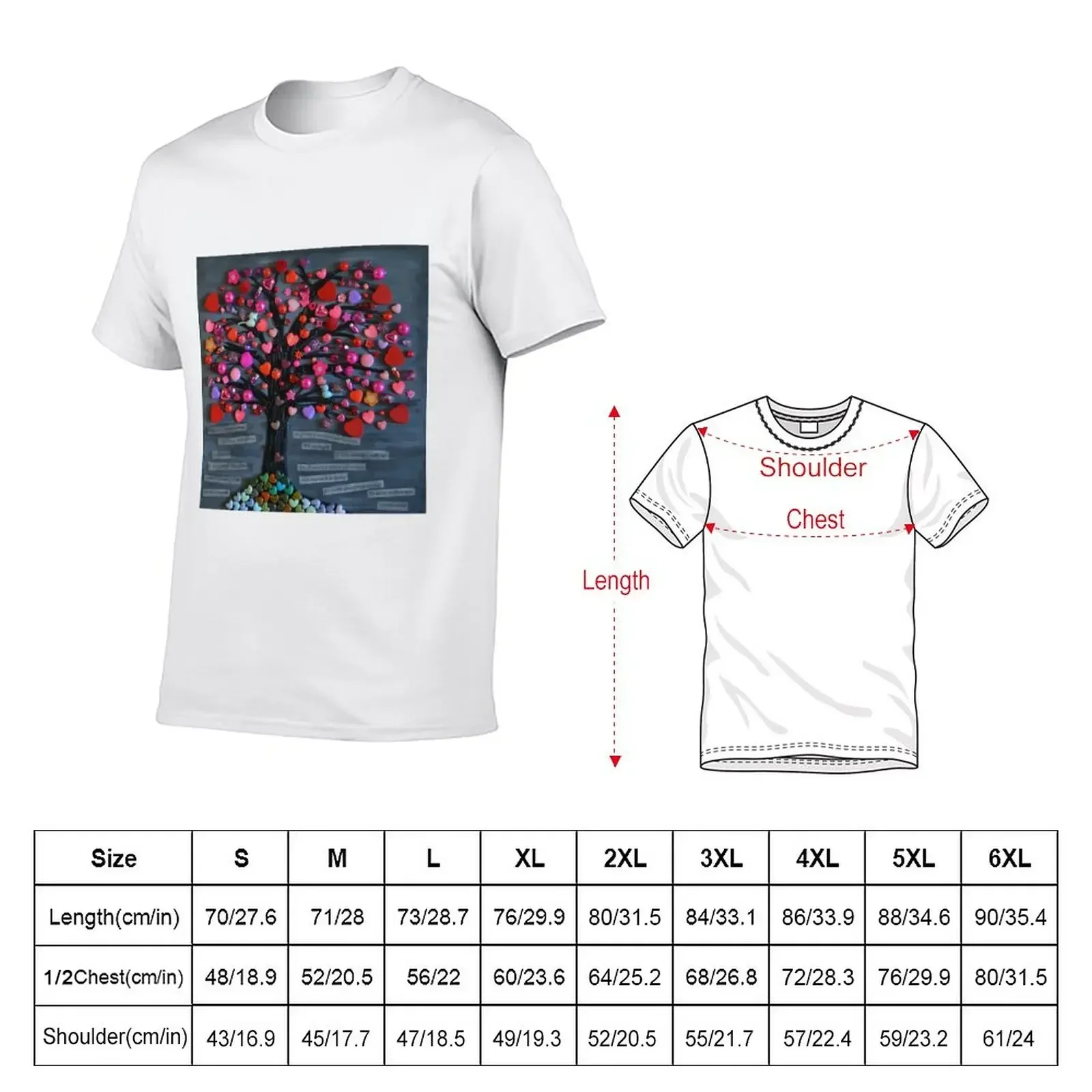 Love Tree T-Shirt for a boy anime vintage designer t shirt men