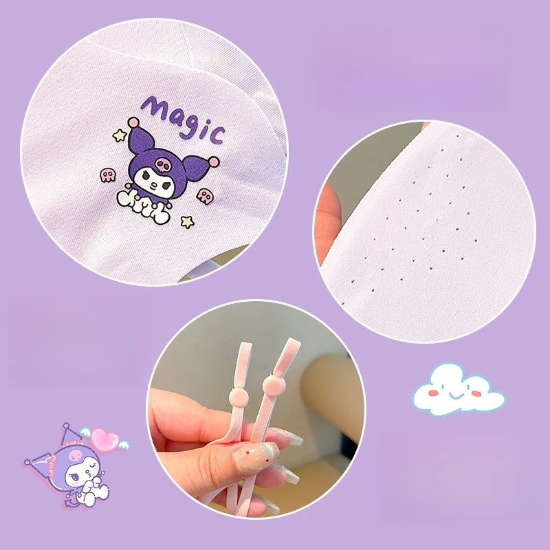 قناع Miniso للأطفال بتصميم جديد للفتيات في الصيف قابل للتنفس للأشعة فوق البنفسجية وقابل للتنفس قناع واقي من الشمس للأطفال