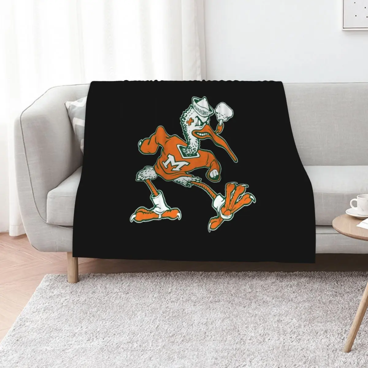

Vintage Sebastian Mascot of Univ. of Miami Mascot Throw Blanket Bed covers Kid'S Designers Furrys Blankets