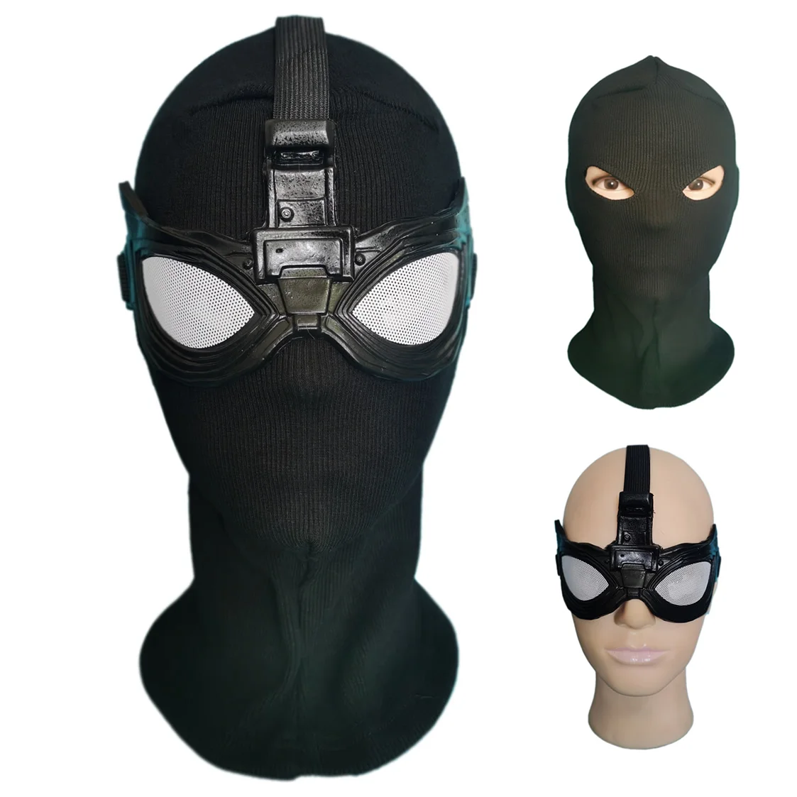 2in1 Black Spider Hood Knit Halloween Party Cosplay Props