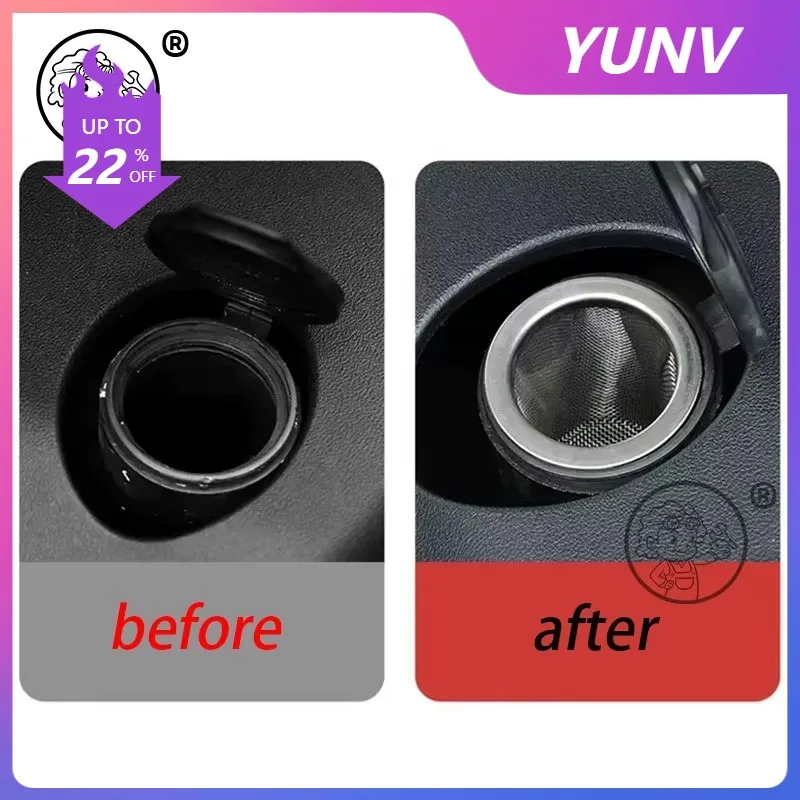 YUNV Car Water Filter Screen Wiper Glass Water Filler Funnel Fit For Tesla Model YL 2026 2027 Modified Accessories