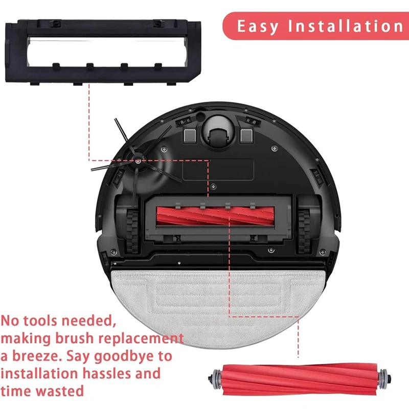 Sikat utama & PENUTUP UNTUK Roborock S7 Max Ultra, S7, S7 +, S7 Maxv, S7 Maxv Plus, S7 Maxv Ultra, Q7, Q7 +, Q7 Max, Q7 Max +