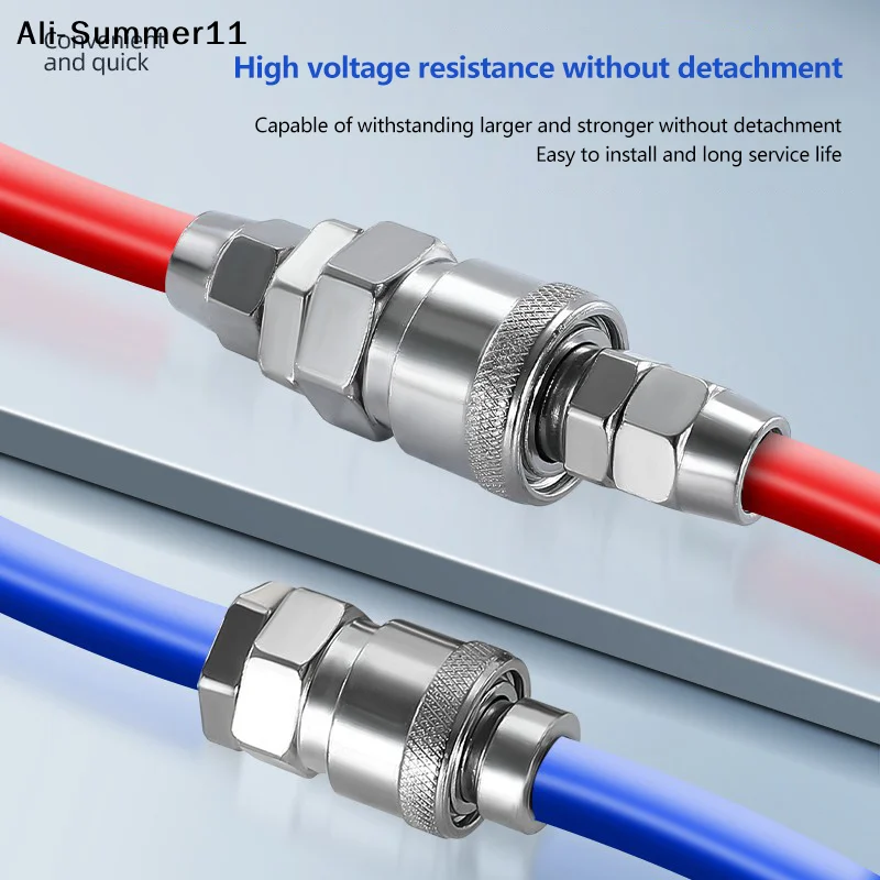 【Sa1】【A16h】European EU Type Pneumatic Fitting Connector Quick Coupler For Air Compressor Hose Barb Nozzle SH PH 6/8/10/12MM