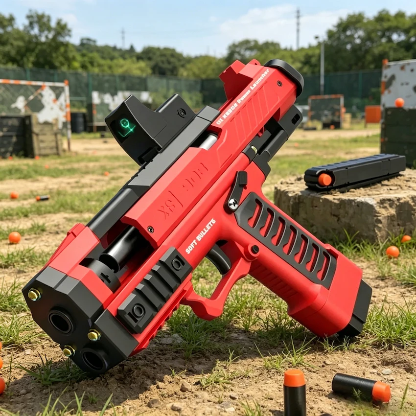 

Raptor Launcher Shell Soft Bullet Gun Toy Outdoor CS Game Manually Loaded Pistol Shooting Games for Adult Christmas Gift