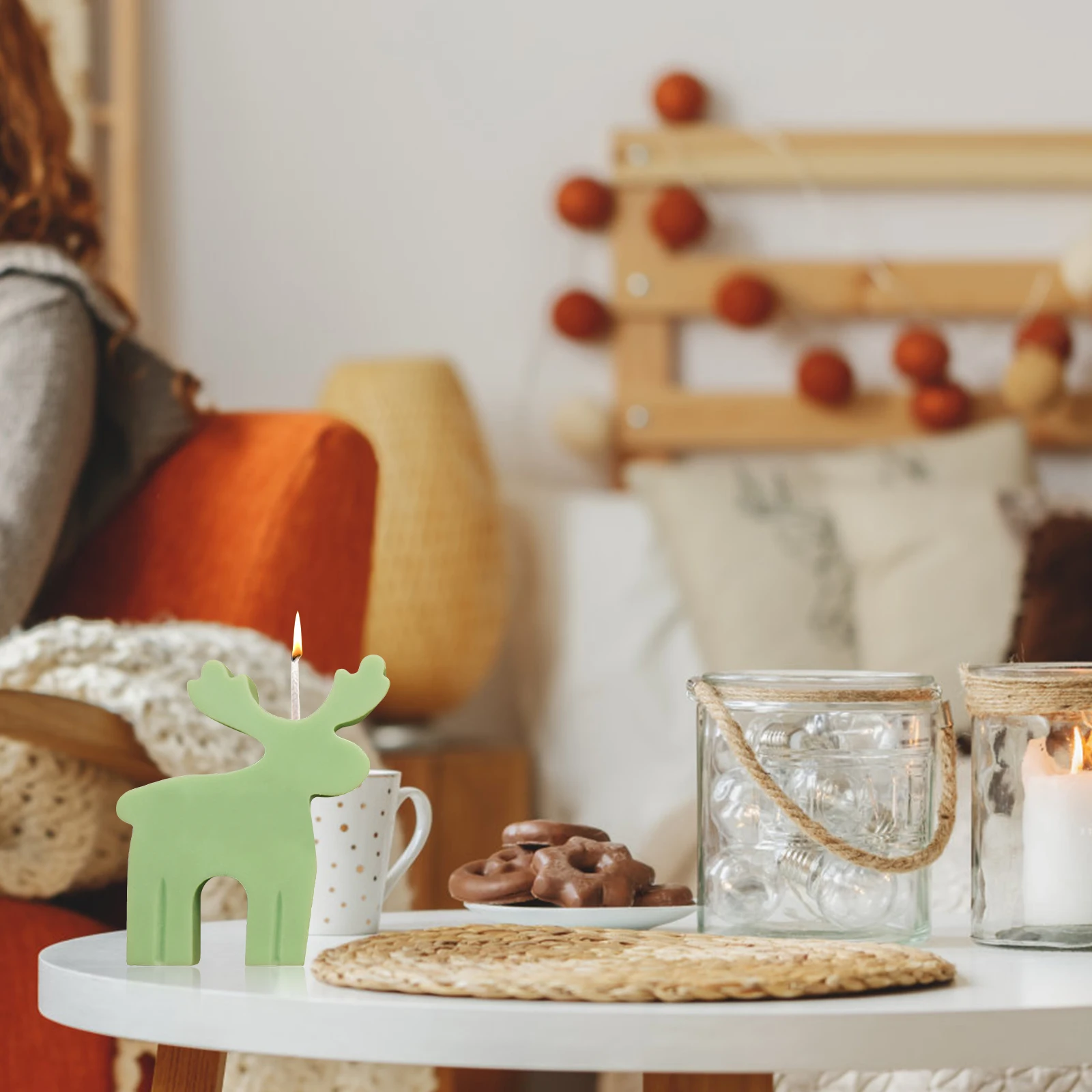 

1Pcs DIY Elk Mold Scented Mould Handmade Soap Making Supplies Nonstick Easy Clean Elk Shaped Casting Mold