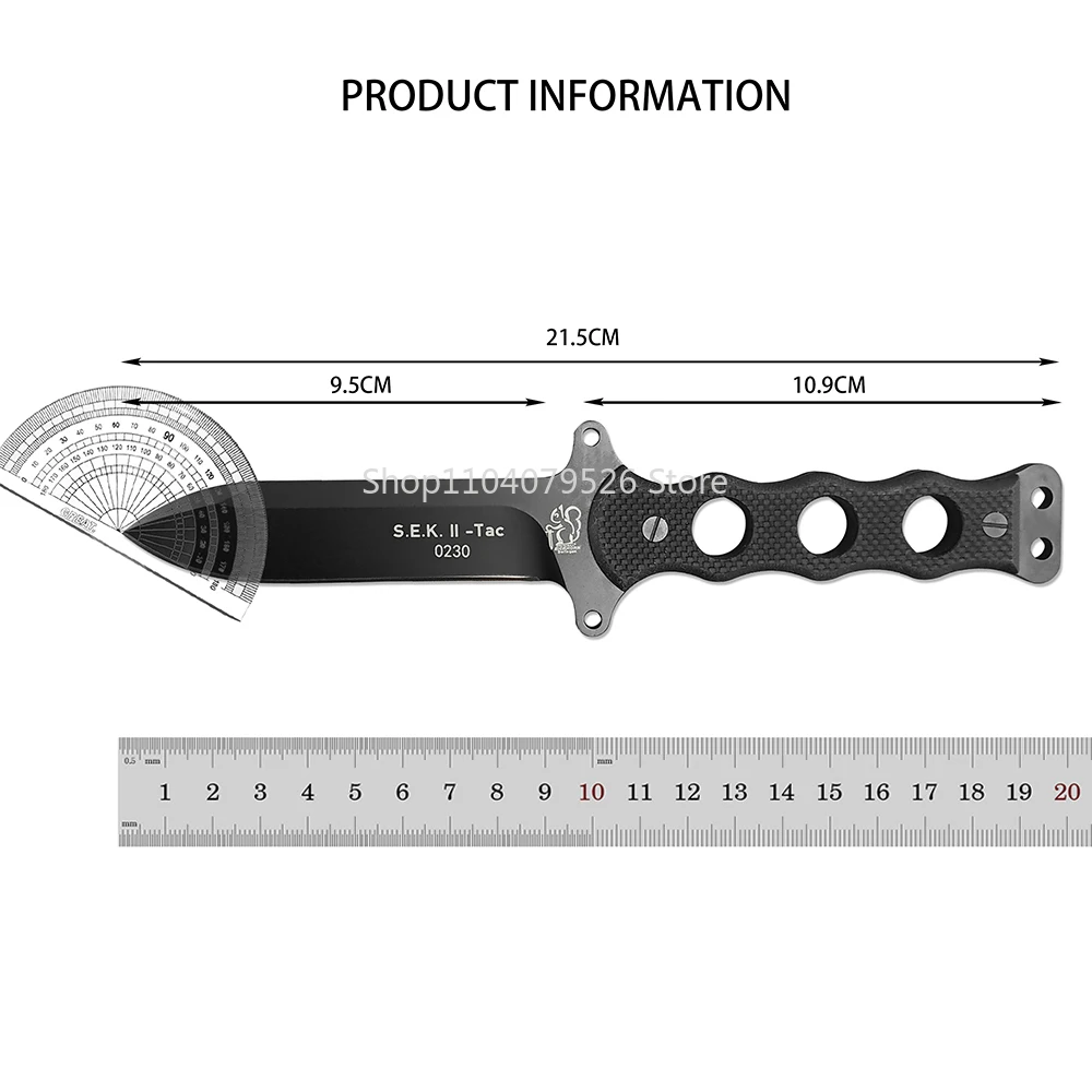 Eickhorn Solingen Self Defense Tactical Pocket Straight Knife G-10 Handle Kydex Sheath Camping Hunting Fixed Blade Knives Tools