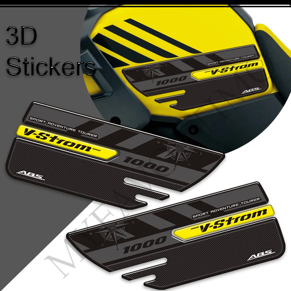 For Suzuki V Strom VStrom V-Strom DL 1000 XT DL1000 Gas Fuel Oil Kit Knee Protection Stickers Decals Tank Pad Grips