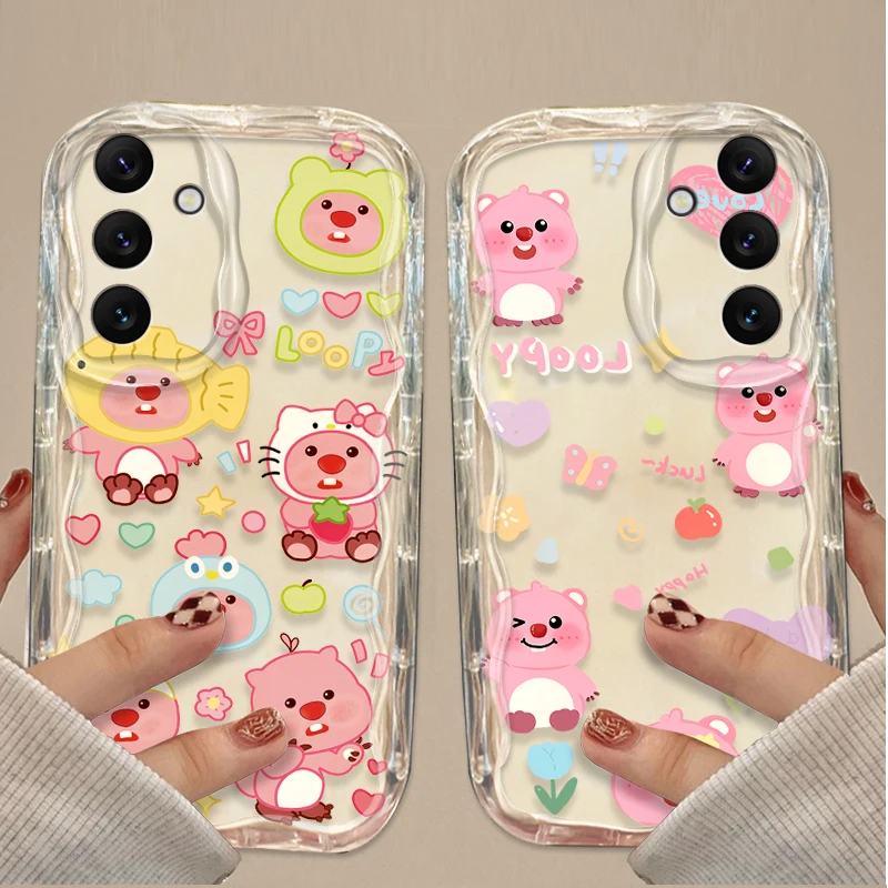 Cartoon L-Loopy Clear Case For Samsung Galaxy A54 A34 A24 A14 A13 A53 A33 A73 A23 A52 A52S A32 A22 A12 A51 A71 TPU Silicone Etui