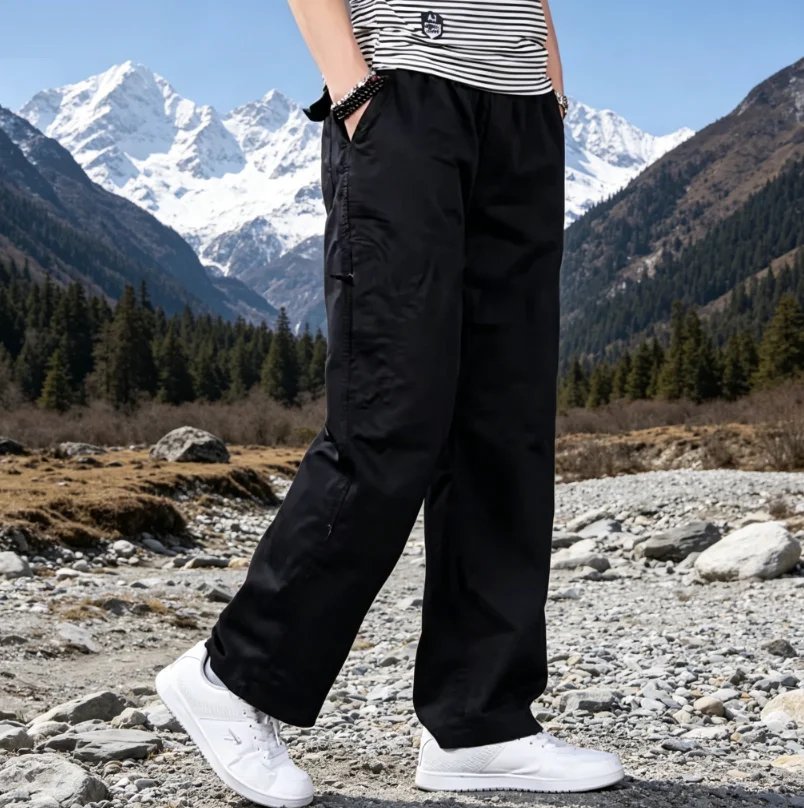 autumn summer spring Men plus size cargo pants cotton；pocket；zipper；male causal pants streetwear out door Straight work pants