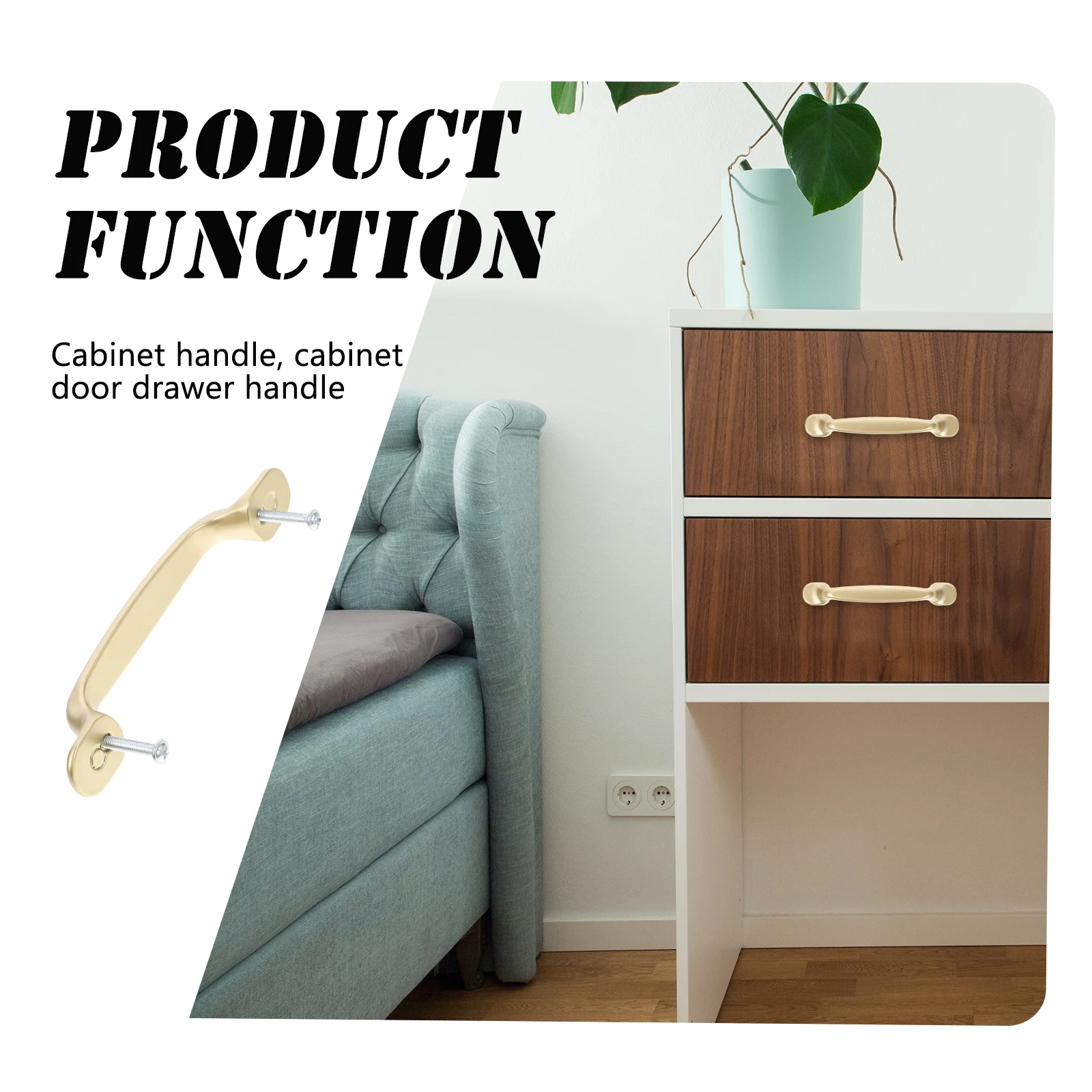 

4pcs Cabinet Handle Drawer Pulls Aluminum Alloy Modern Design Easy Install Durable Hardware Kitchen Cupboard Door