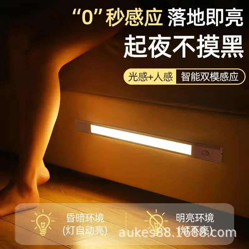 XIAOMI-超薄型LED誘導ライト,USB赤外線ワードローブ,小さな常夜灯,通路のキャビネットライト