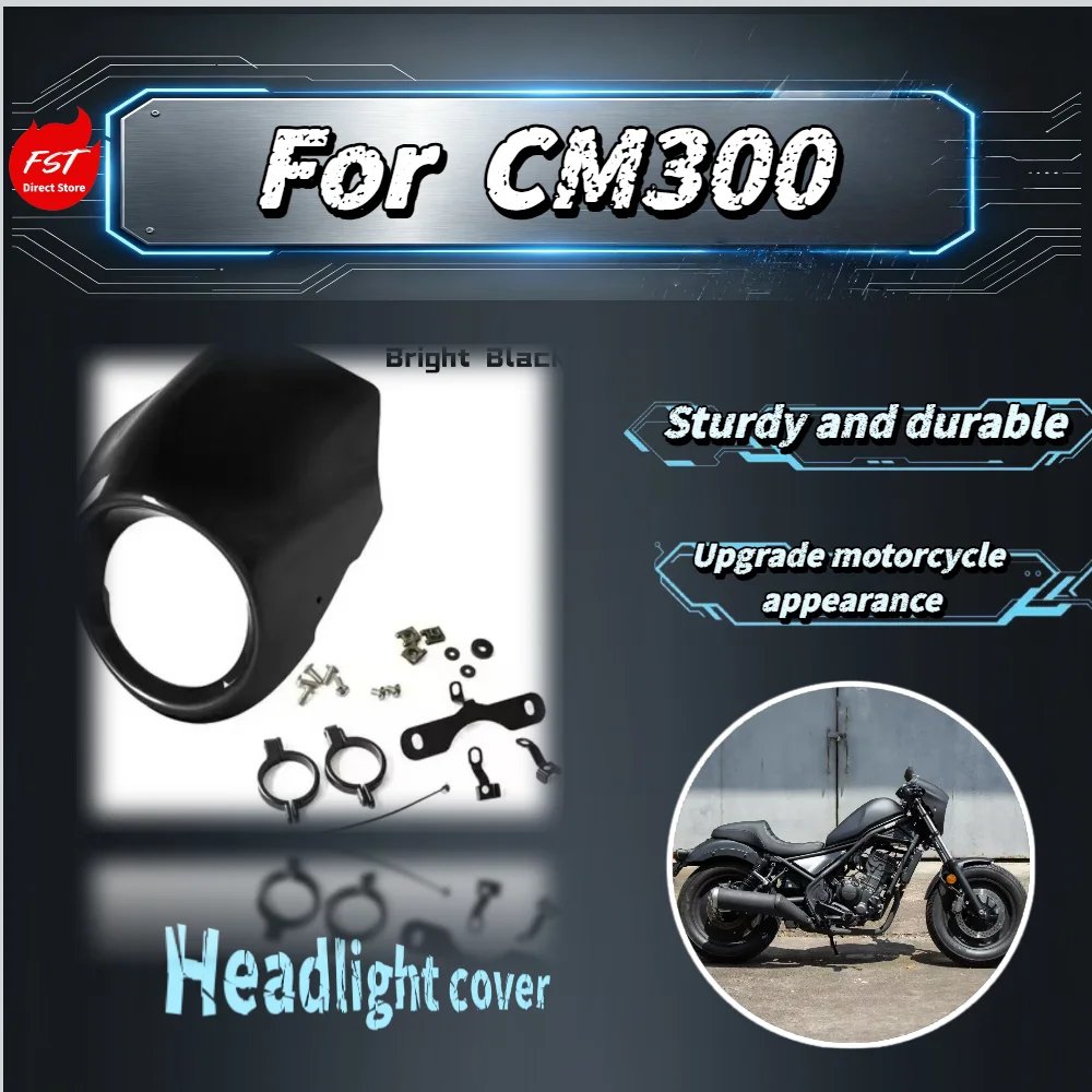 

For CM300 Rebel300 Motorcycle Big Headlight Fairing Windshield Front Cowl Protector Cover