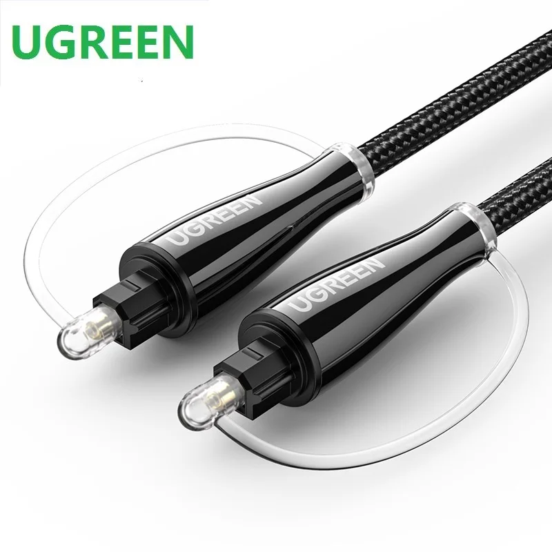 UGreen-Cable de Audio óptico Digital AV108 SPDIF, amplificador de canal lateral, línea de fibra óptica, 5,1
