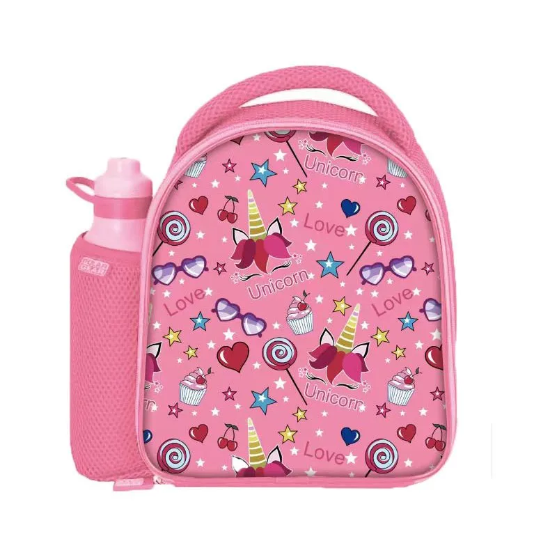 New Children\'s Cartoon Ice Cream Printed Lunch Bag Portable Student Handheld Lunch Box Bento Insulated Bag