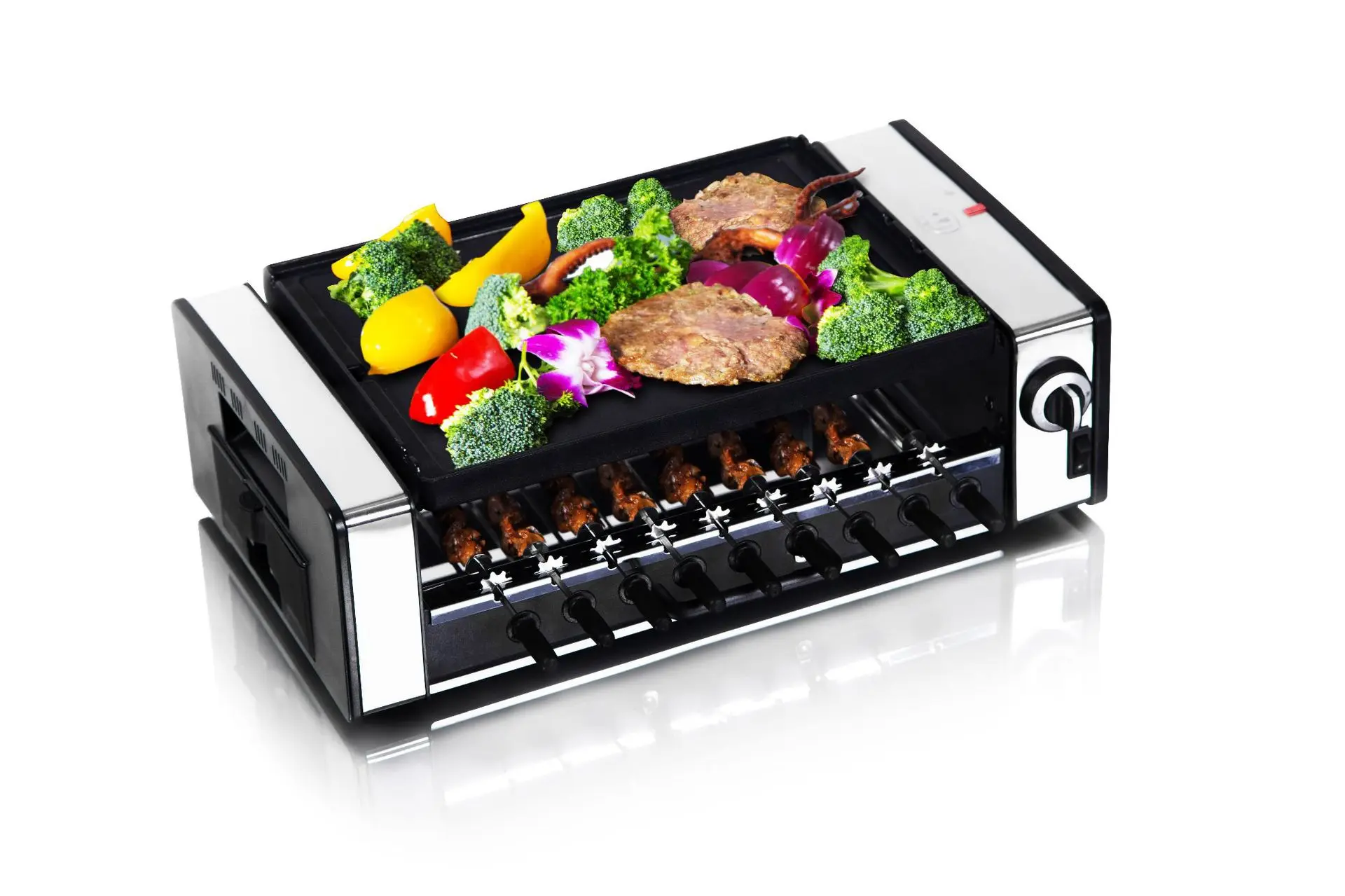 Electric Grill Household Multi-layer Skewer Automatic Rotating Korean Non-stick Electric Grill Grill