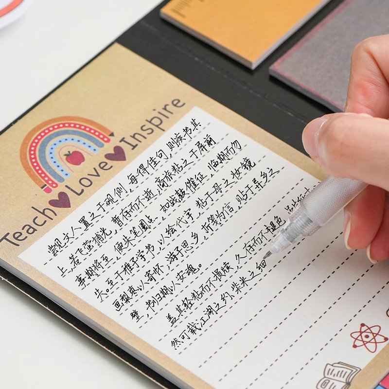 영어 교사의 스티커 메모 N 번 찢을 수 있습니다. 만화 색상 조합 특수 모양의 학생 메모