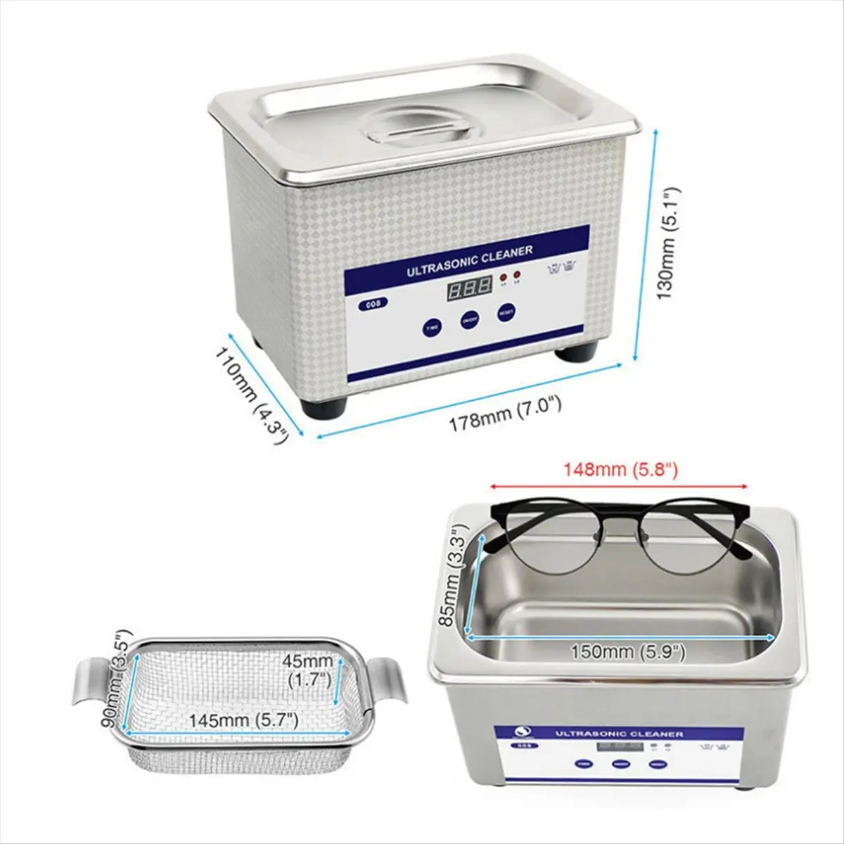 [828 SALE]Household Small Ultrasonic Cleaning Machine Jewelry Glasses Braces Watch Portable Ultrasonic Cleaning Machine EU Plug