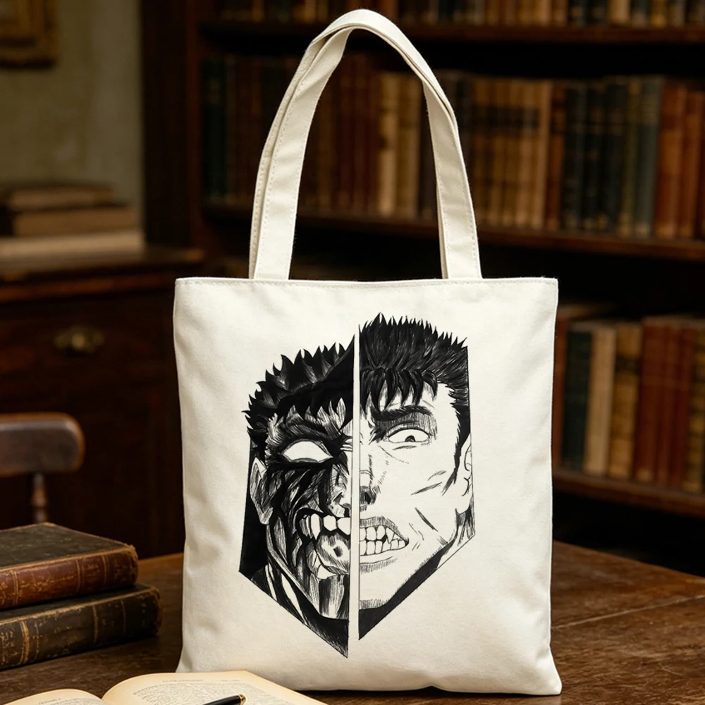 Bolsa de mano Berserk, plegable, personalizable, para compras, para mujer