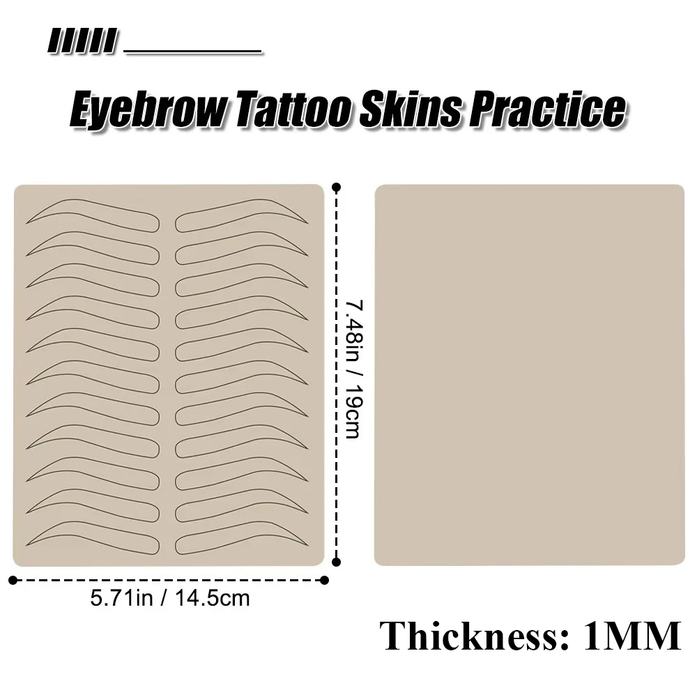 Microblading Eyebrow Tattoo Practice Skin Eyebrow Tattoo Skin Tattoo Training Fake Skin for Permanent Makeup Accessories