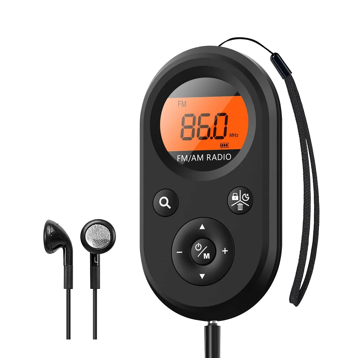 Personal Pocket Radio AM/FM Rechargeable Walkman Radio with Long Battery Life, Stereo Headphones, Sleep