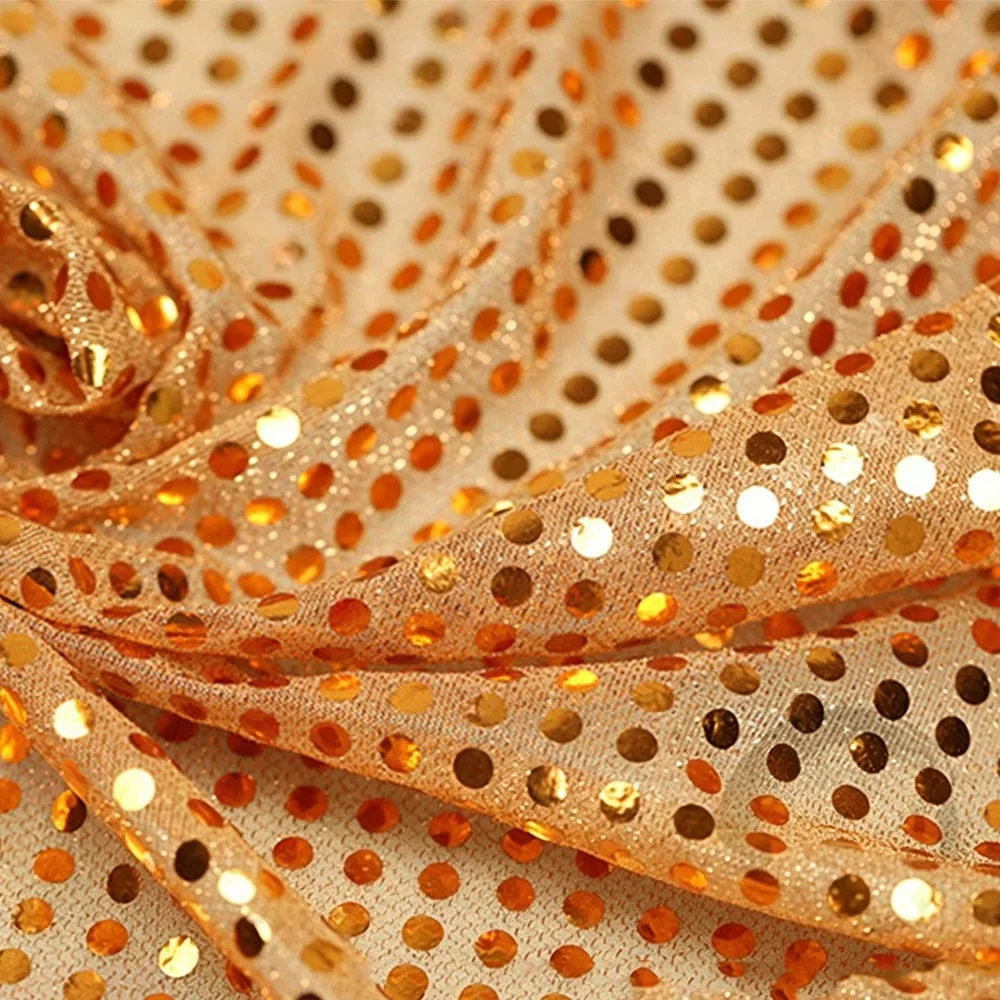 Fashion Shiny Sequins Sequin Fabric 100cm*110cm DIY Mesh Fabric Decor Material Wedding