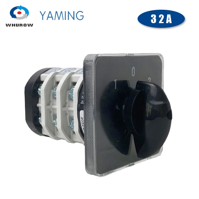 3 Position Rotary Cam Switch 3 Phase Changeover Switch LW31-32A 3 Poles Manual Transfer Selector On-off-on YMZ12-32D0723.3