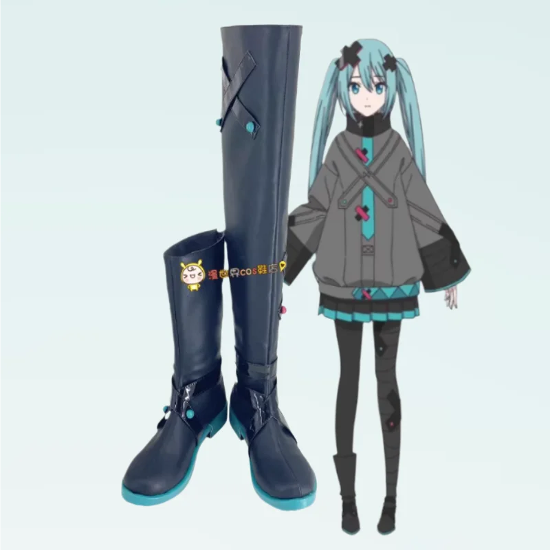 Miku Movie Cosplay Anime Project Sekai Theater Edition Colorful Stage Sad Miku Cosplay Shoes Boots Halloween Party for Women