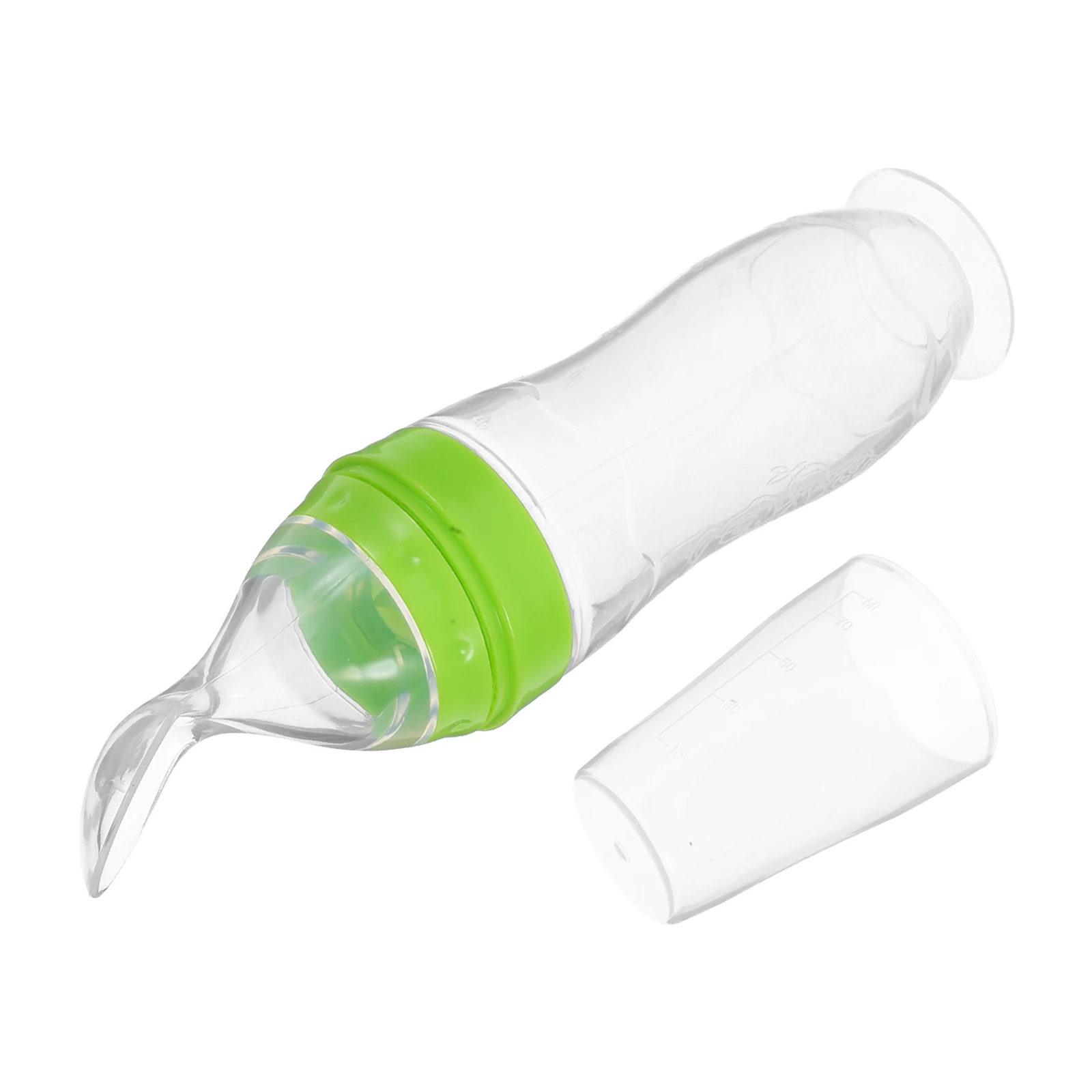 

120Ml Feeding Bottle Silicone Rice Paste Milk Squeeze Food Feeder For Infant Green Color Safe Durable Easy Clean Feeding