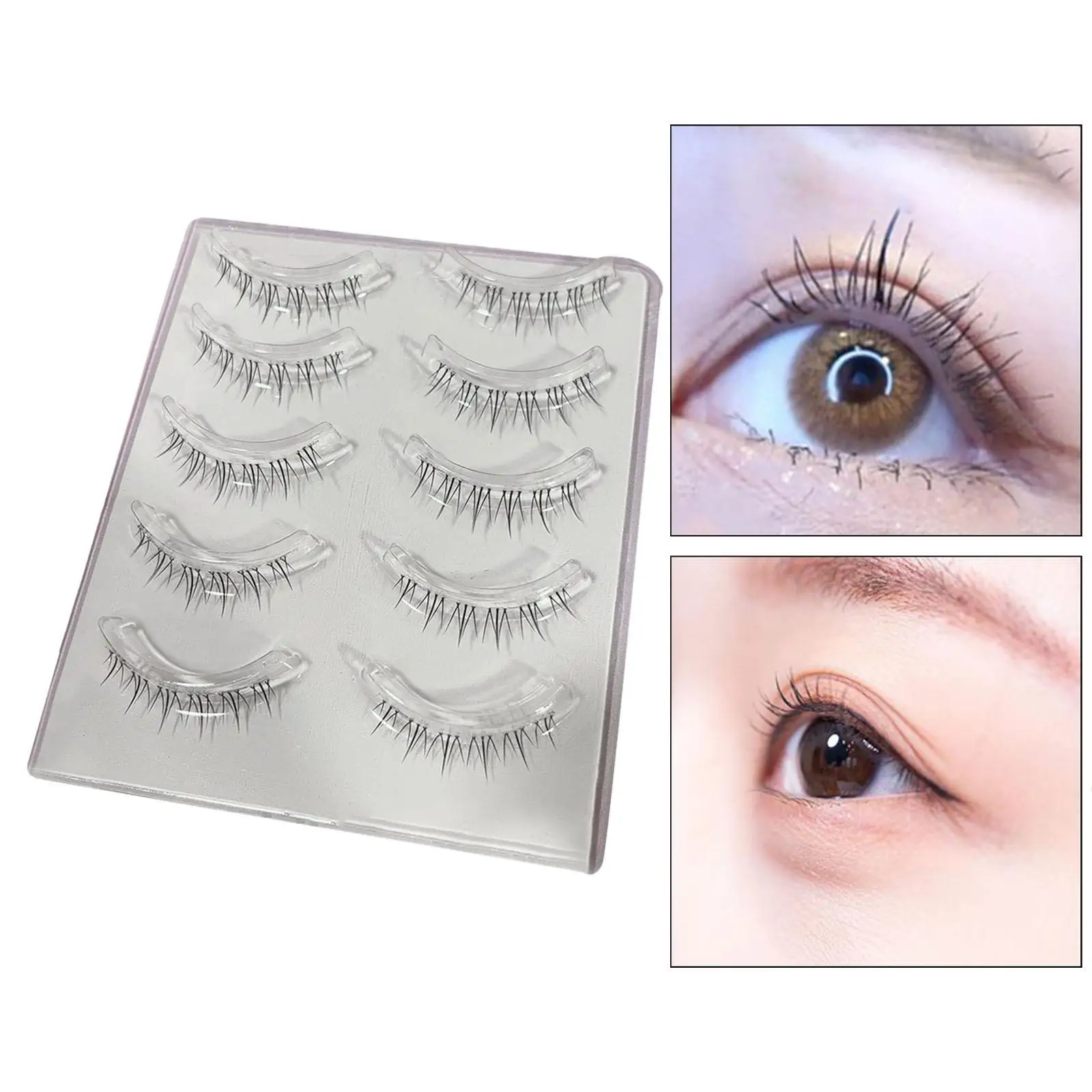 5 Pairs Lash Clusters Beautiful Bottom Lashes Wispy 3cm Gorgeous Easy to Apply Professional DIY Lash Extensions for Halloween