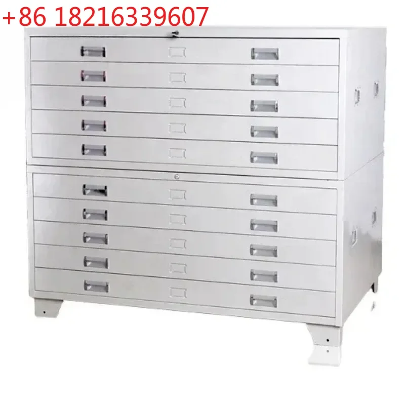 Paper Drawing Flat File Cabinet Horizontal Plan Map File Steel Storage Cabinet Metal Material