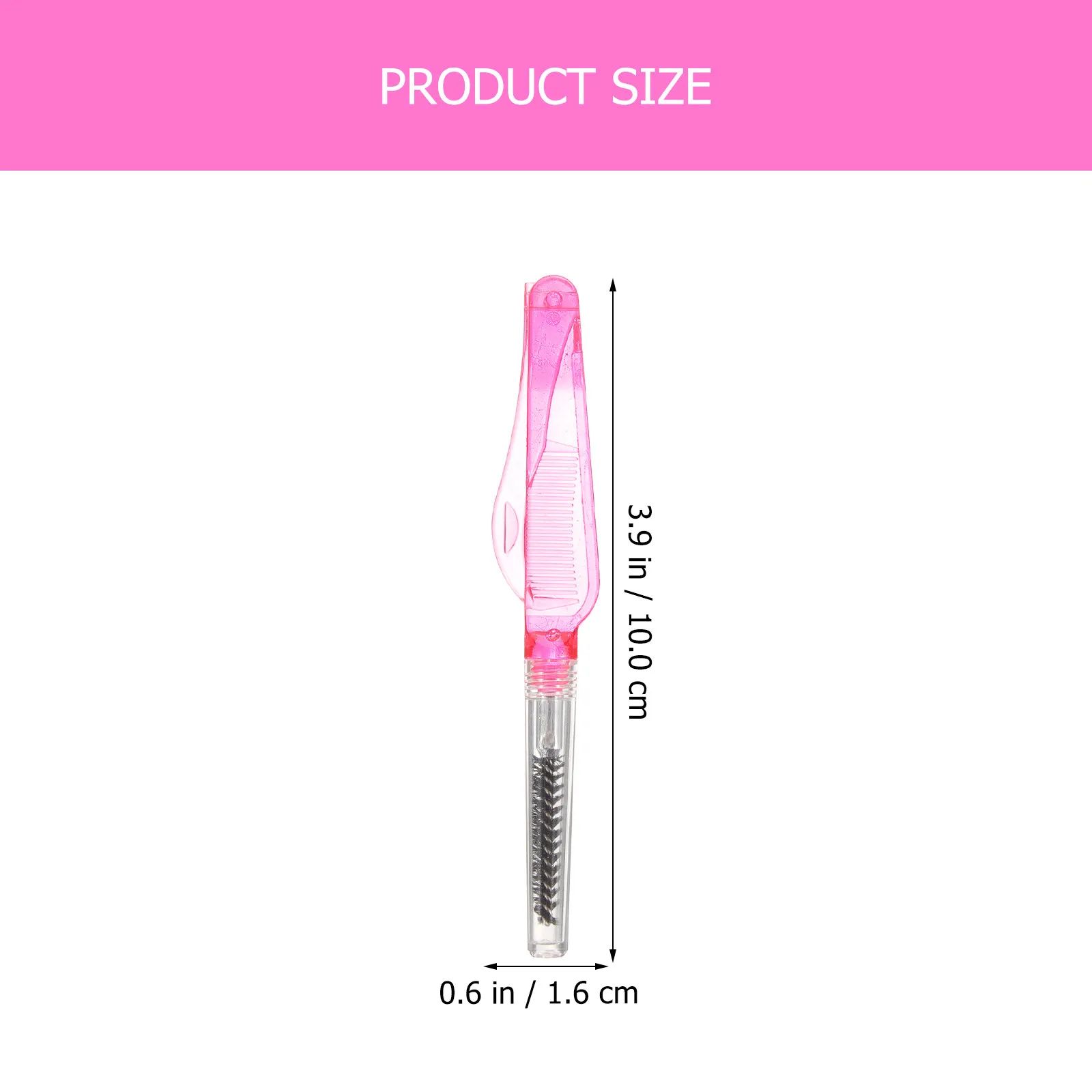 4Pcs Eyelash Brush Comb Set Foldable 2Cm Dual Purpose Lash Separator for Professional Home Use Easy Carry Travel Friendly