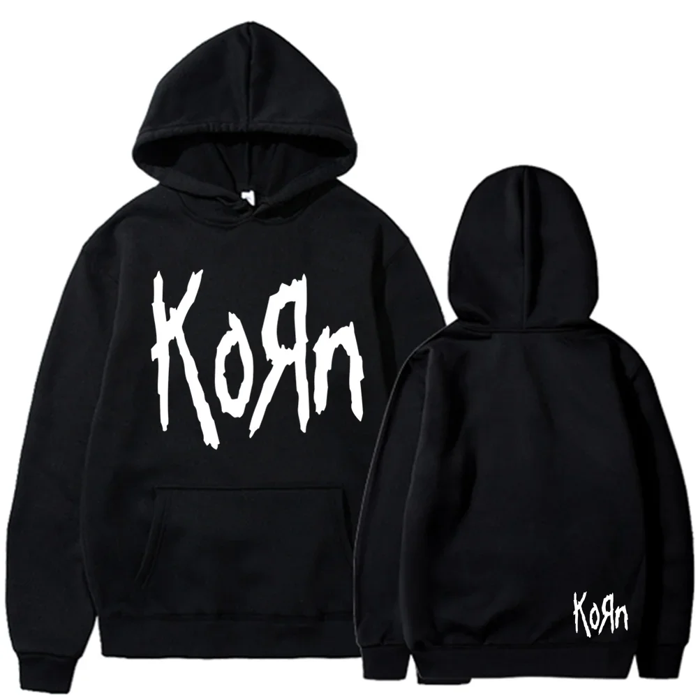 Korn Rock Band Letter Hoodie Men Women Hip Hop Harajuku Hoodies Leisure High Street Sweatshirt Autumn Winter Unisex Sweatshirts